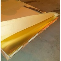 Лист латунный ГПРХХ 10x1000x2000 мм Л63 ГОСТ 2208-2007