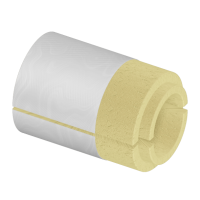 Скорлупа ППУ фольгированная 219x50 мм для труб ГОСТ 30732-2020