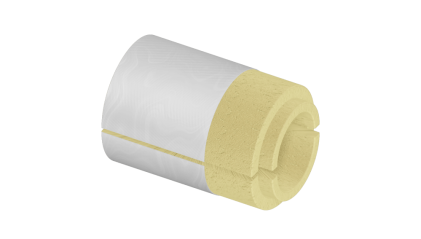 скорлупу ППУ фольгированная 377x40 мм для труб купить в Челябинске