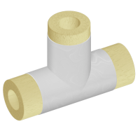 Тройник теплоизоляционный минераловатный оцинкованный 108x38 мм ГОСТ 30732-2020