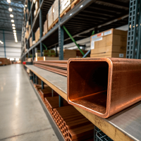 Труба медная профильная квадратная ДКВНМ 10x10x2,5 мм М3р ТУ 48-21-295-82