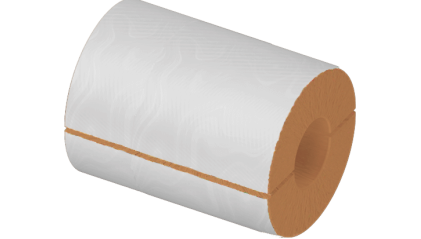 цилиндр теплоизоляционный базальтовый 76x30x500 мм Г1 Ц 100 купить в Челябинске