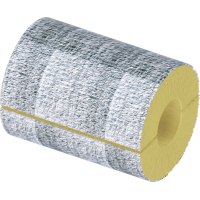 Цилиндр теплоизоляционный минераловатный вырезной фольгированный 1020x50x1200 мм НГ Ц 100 ГОСТ 23208-2022