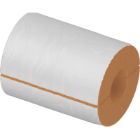 Цилиндр теплоизоляционный базальтовый вырезной оцинкованный 720x30x1000 мм НГ Ц 100 ГОСТ 23208-2022