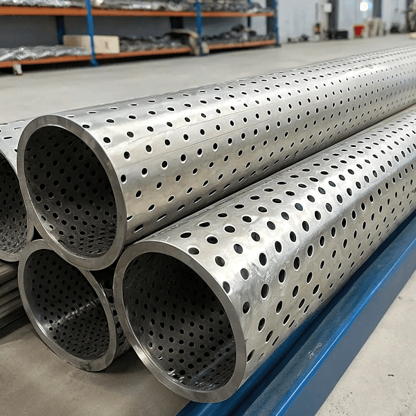 Труба нержавеющая перфорированная электросварная 32x2 мм AISI 304 DIN 11850 фото